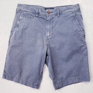 American Eagle Next Level Flex Classic Shorts Mens 32 Navy Blue Slate Flat Front